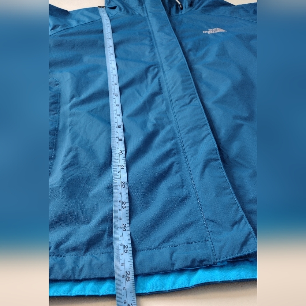 The North Face HyVent DT Nylon Blue Full-Zip Rain Windbreaker Jacket Sz L - Picture 13 of 16